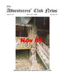 November 2006 Adventurers Club News Cover